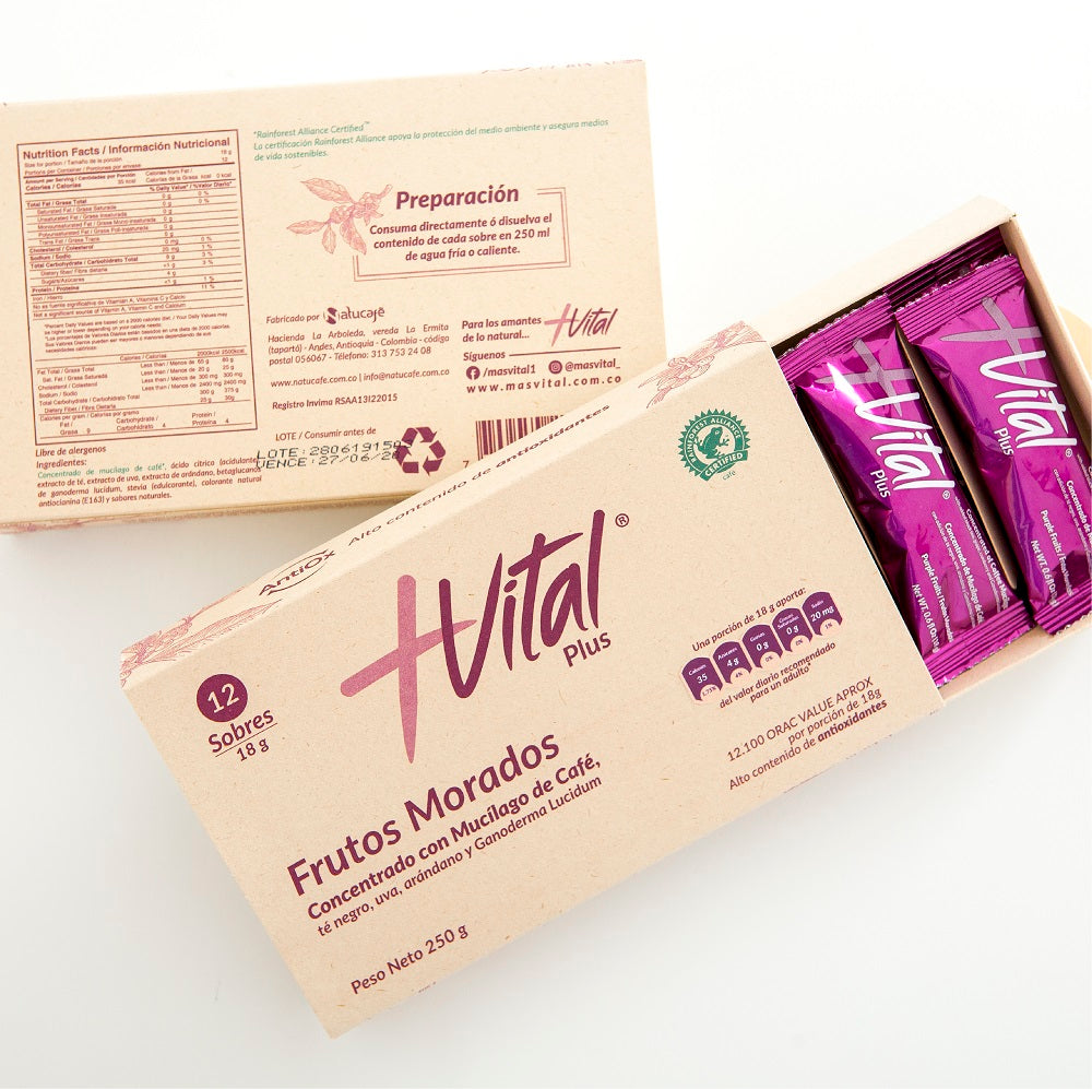 '+Vital Plus concentrated drink of coffee mucilage, Purple fruit (250g)