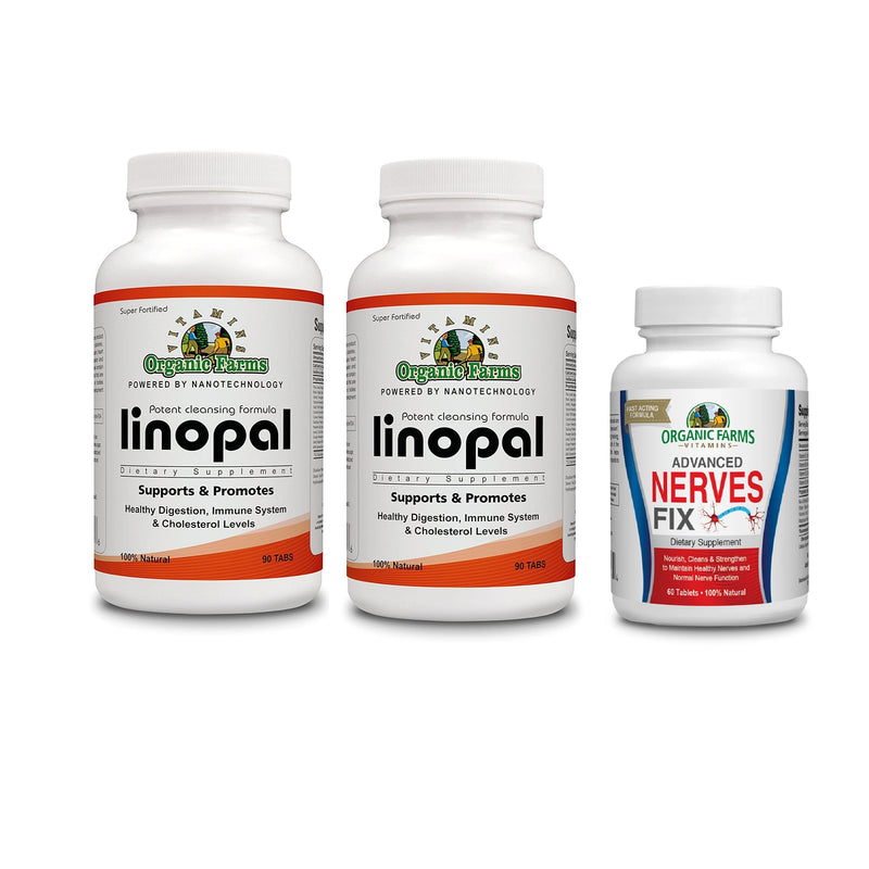 Linopal KIt- Linopal Tablets & Nerves - 100% Natural Dietary Supplement