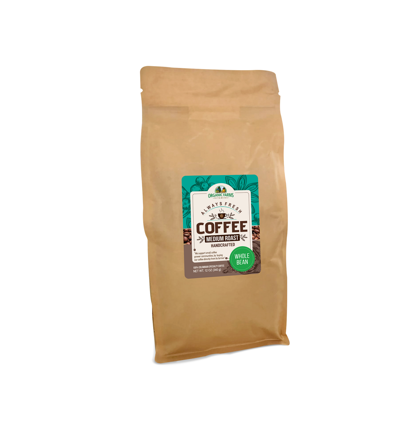 medium_roast_coffee_whole_bean_by_organic_farms_vitamins_coffee_with_a_mission_food_toys_charity_product