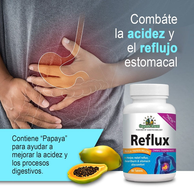 Reflux 100% natural dietary supplement to stabilize your digestive system